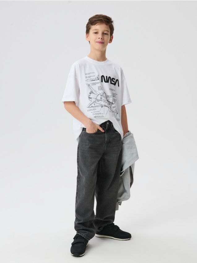 Sinsay - Blugi loose - gri