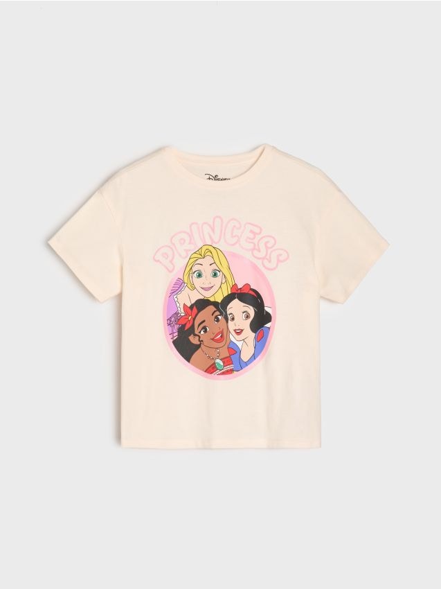 Sinsay - Tricou din bumbac cu imprimeu Disney - roz-pastel