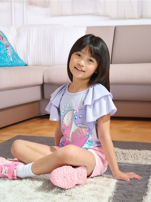 Sinsay - Tričko Peppa Pig - levanduľová