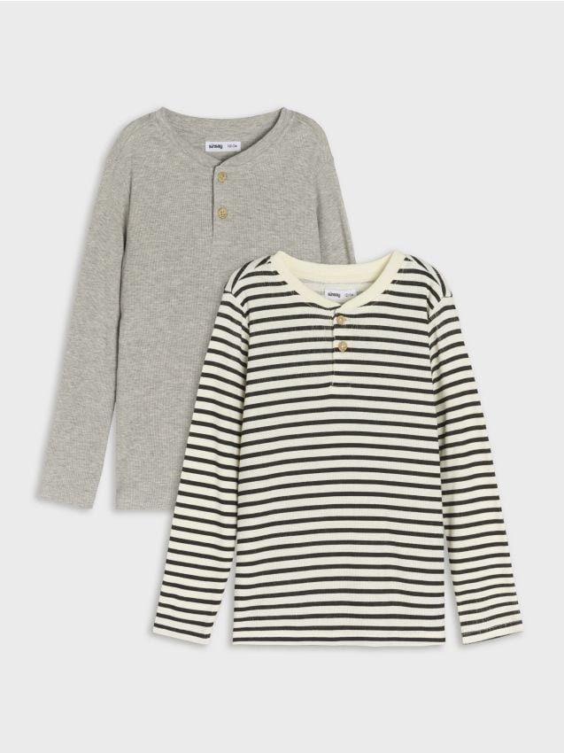 Pikkade varrukatega T-särk 2 pack - SINSAY