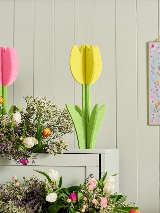 Sinsay - Decorațiune de sine stătătoare în formă de lalea - galben