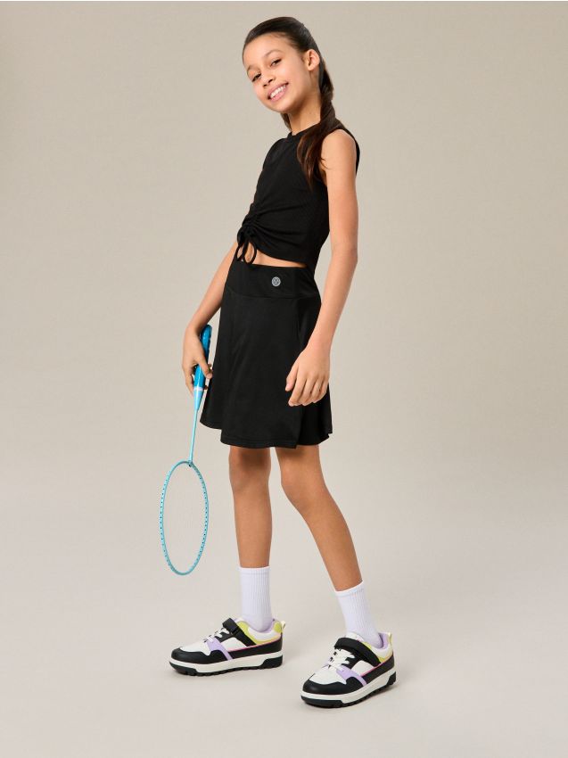 Sinsay - Sportowe spódnico-spodenki Active - czarny