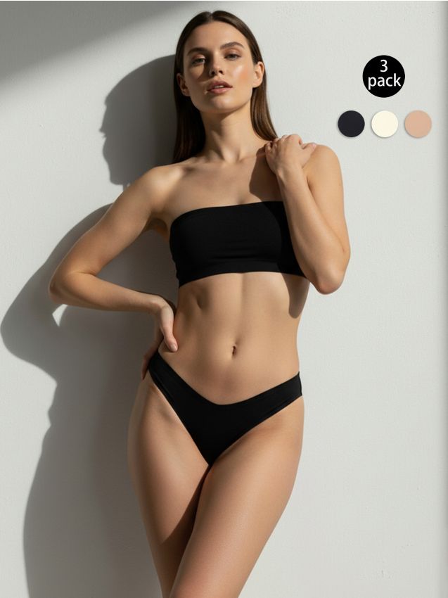 Sinsay - Majtki stringi 3 pack - wielobarwny