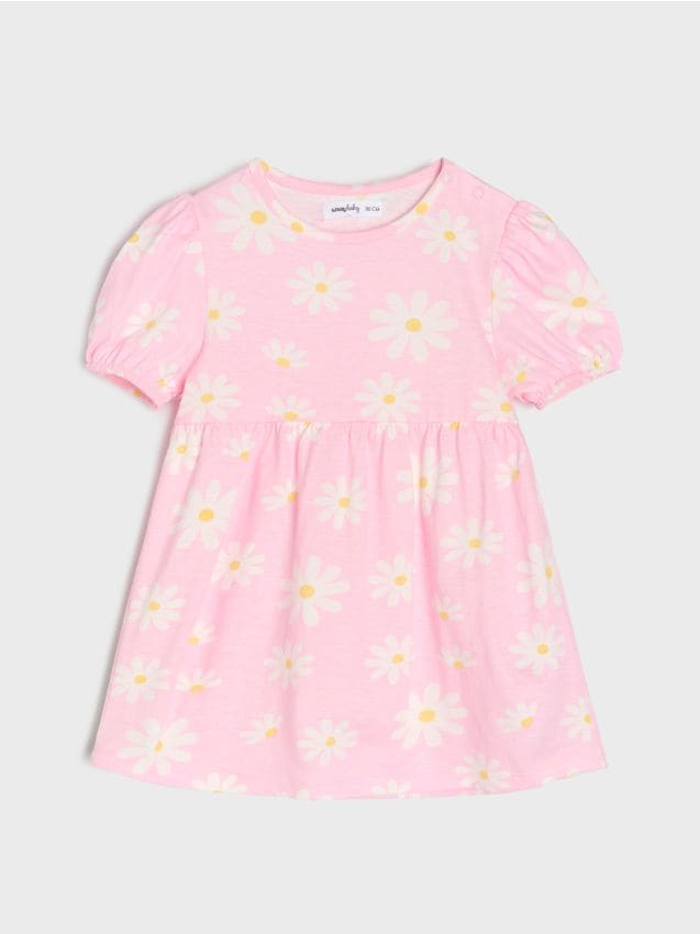 Kleid mit Puffärmeln und Blumenmuster - SINSAY