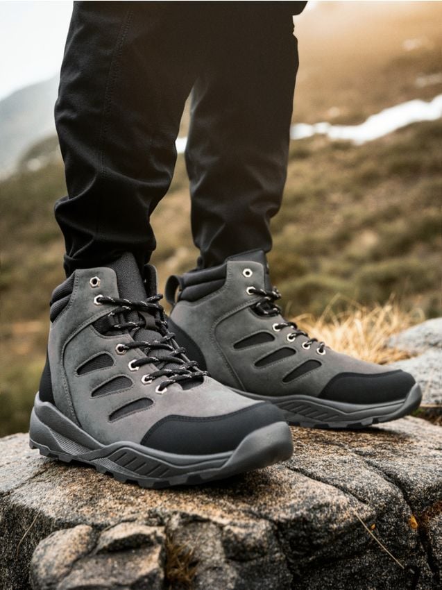 Sinsay - Členkové topánky - tmavosivá