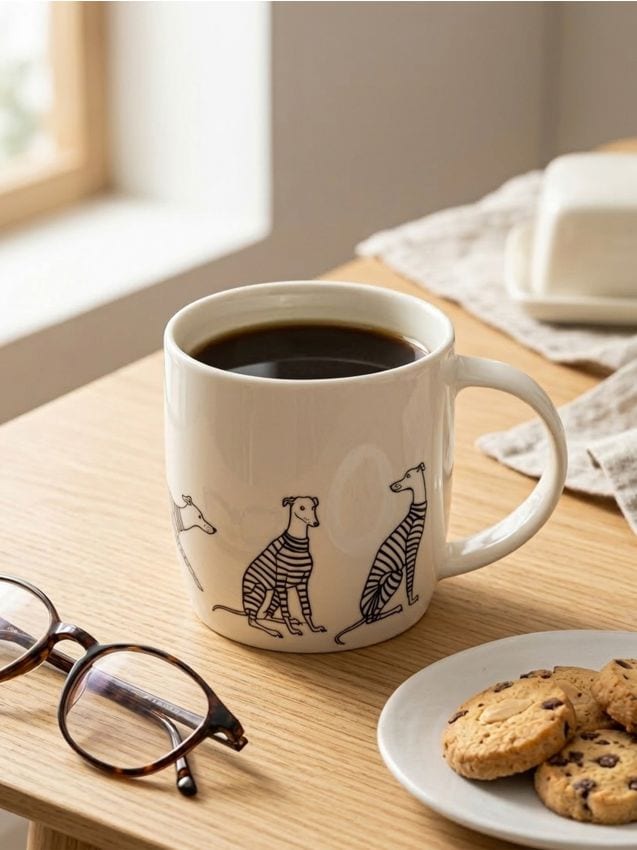 Sinsay - Cană ceramică cu imprimare - negru