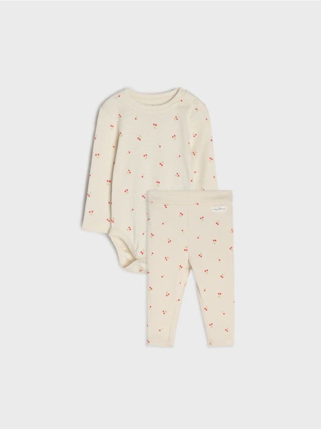 Sinsay - Set: body și pantaloni - nude