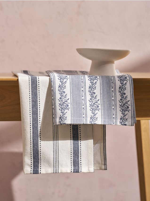 Sinsay - Set de prosoape de bucătărie din bumbac 2 pack - albastru