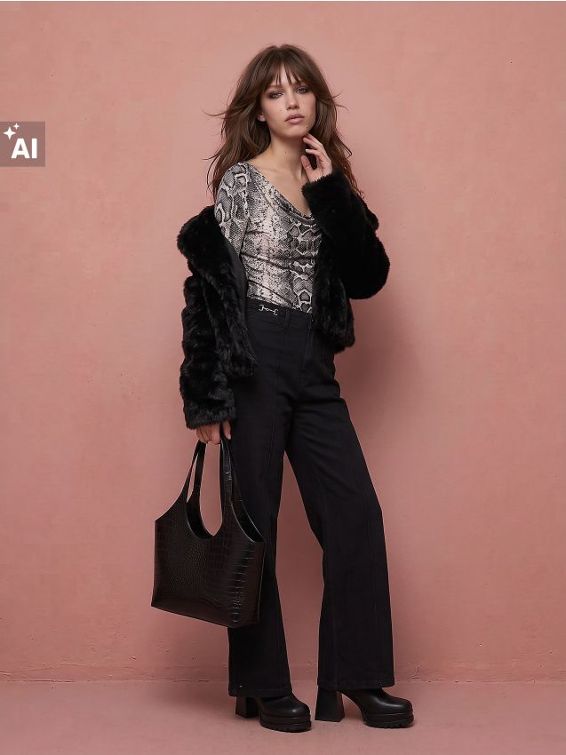 Sinsay - Blugi wide leg cu talie înaltă - negru