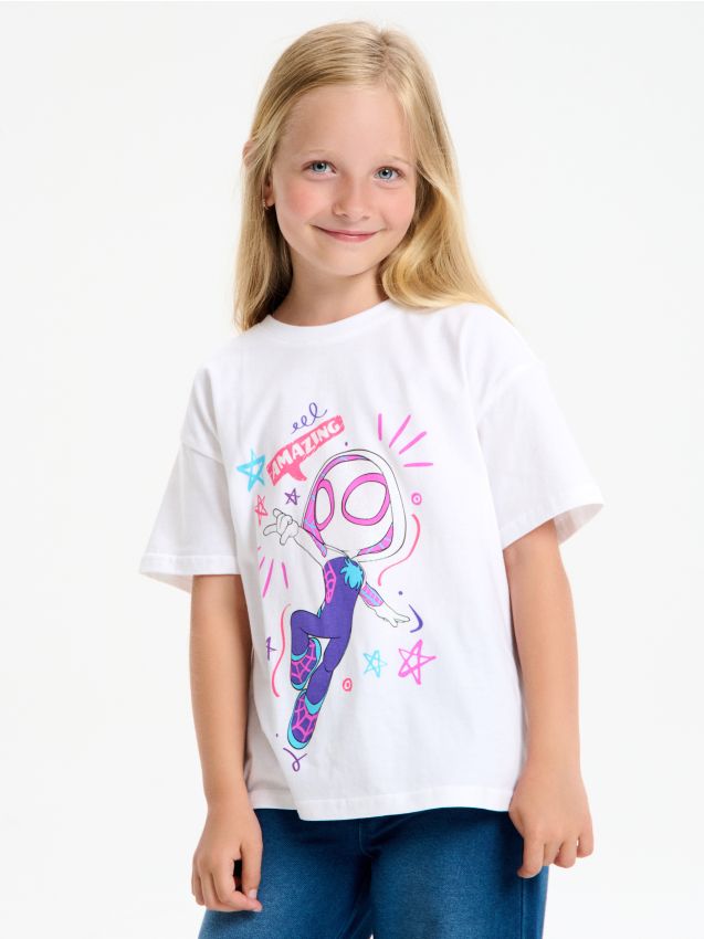 Sinsay - Tricou Spidey & His Amazing Friends - alb