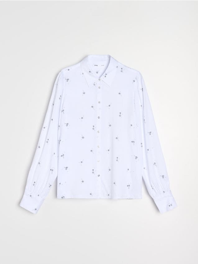 Sinsay - Viskózová košeľa - biela