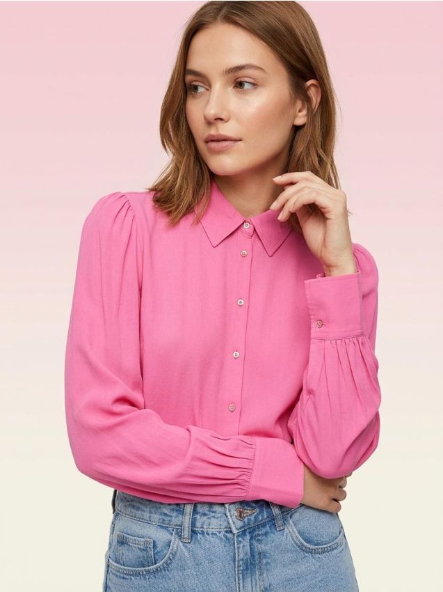 Sinsay - Cămașă din viscoză - roz
