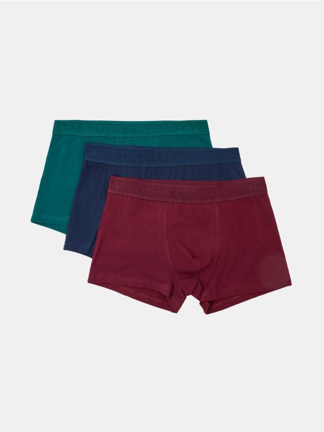 Sinsay - Boxeri din bumbac cu inscripție pe elastic 3 pack - multicolor