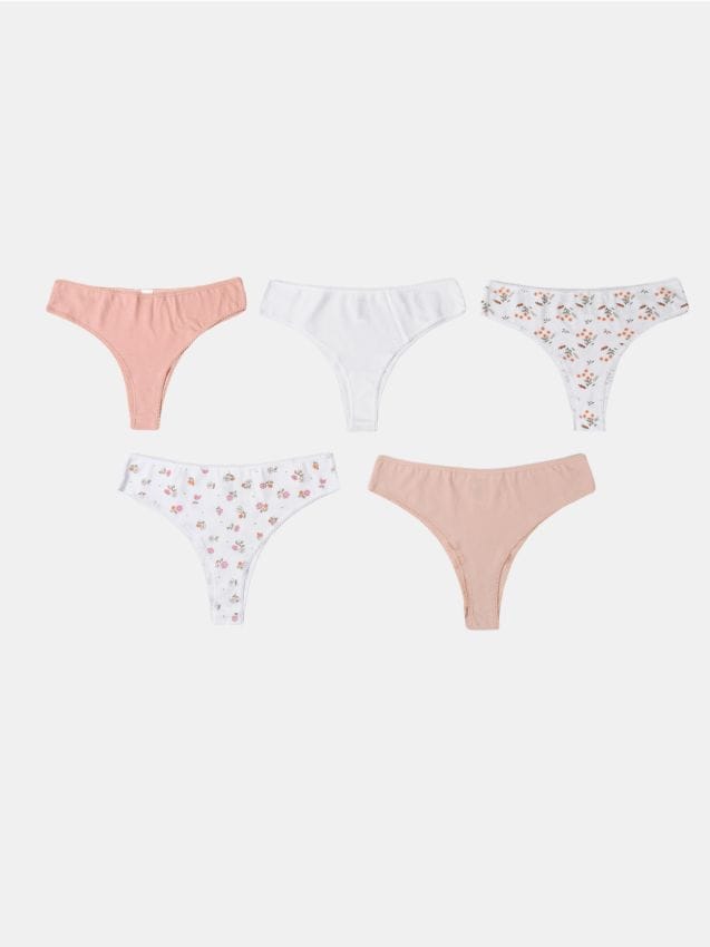 Sinsay - Majtki figi 5 pack - wielobarwny