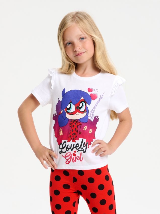Sinsay - Tricou Miraculous - alb