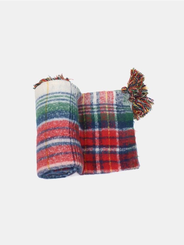 Sinsay - Kockovaná deka - červená