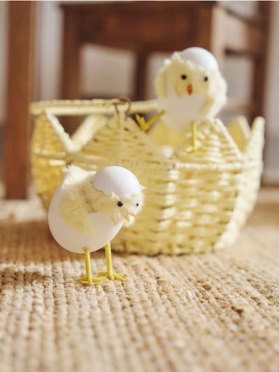 Набір великодніх підвісних прикрас у вигляді курчат у яйці 2 pack