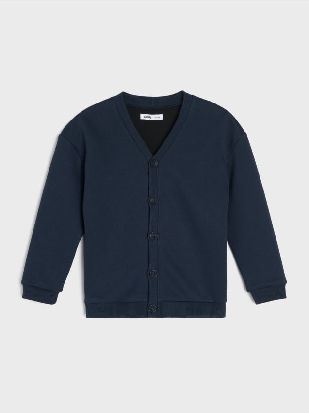 Sinsay - Cardigan cu amestec de bumbac - bleumarin
