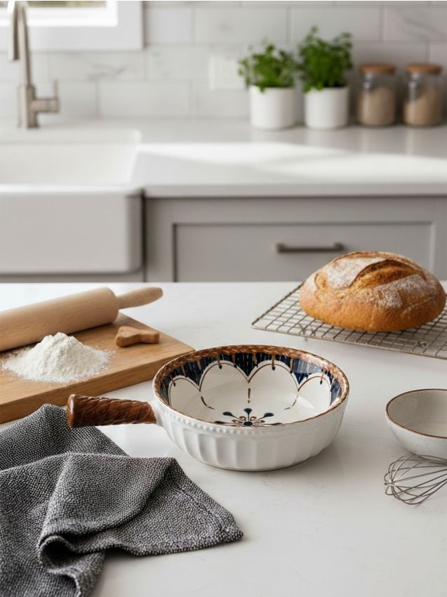 Sinsay - Bol ceramic cu mâner - crem