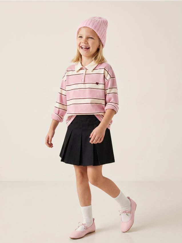 Sinsay - Bluză polo din bumbac cu dungi din material terry - multicolor