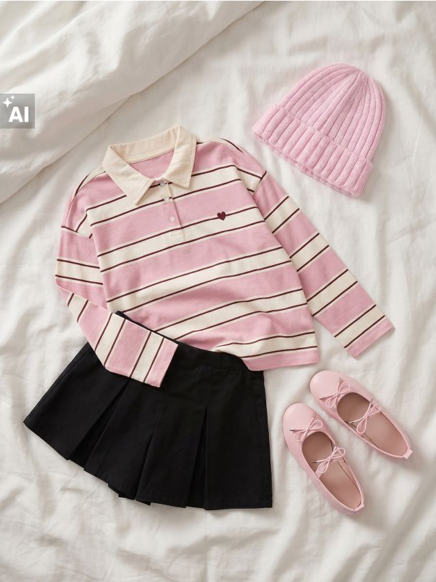 Sinsay - Bluză polo din bumbac cu dungi din material terry - multicolor