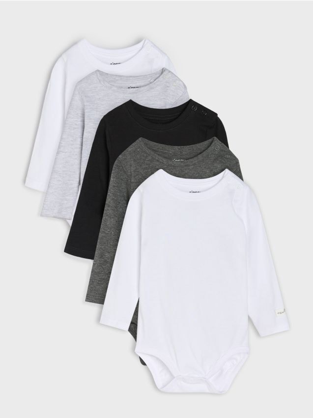 Sinsay - Bavlnené body 5-pack - krémová