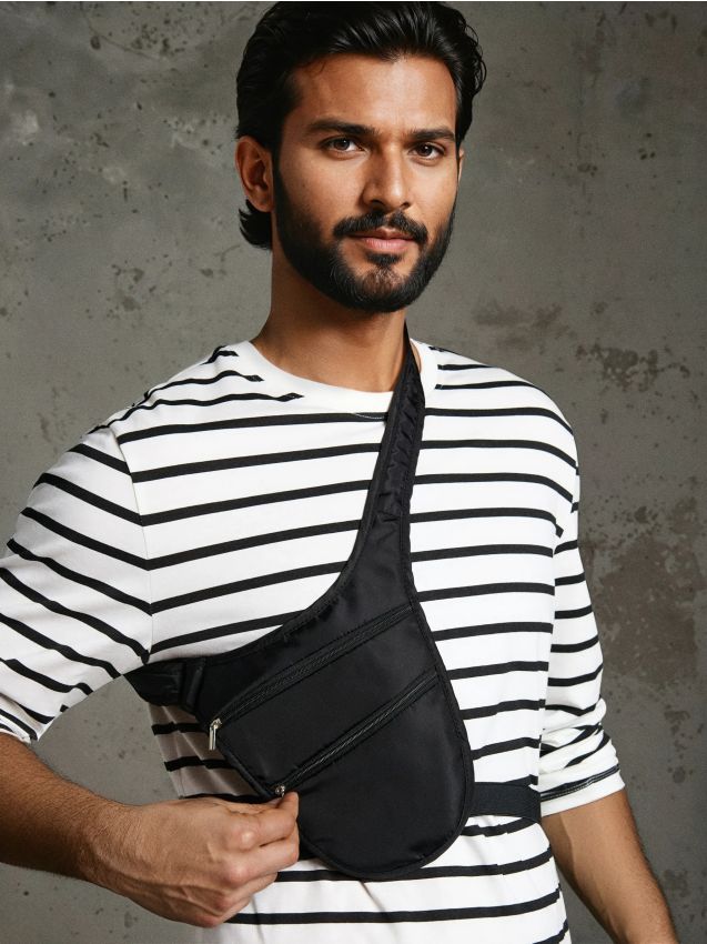 Sinsay - Borsetă verticală - negru