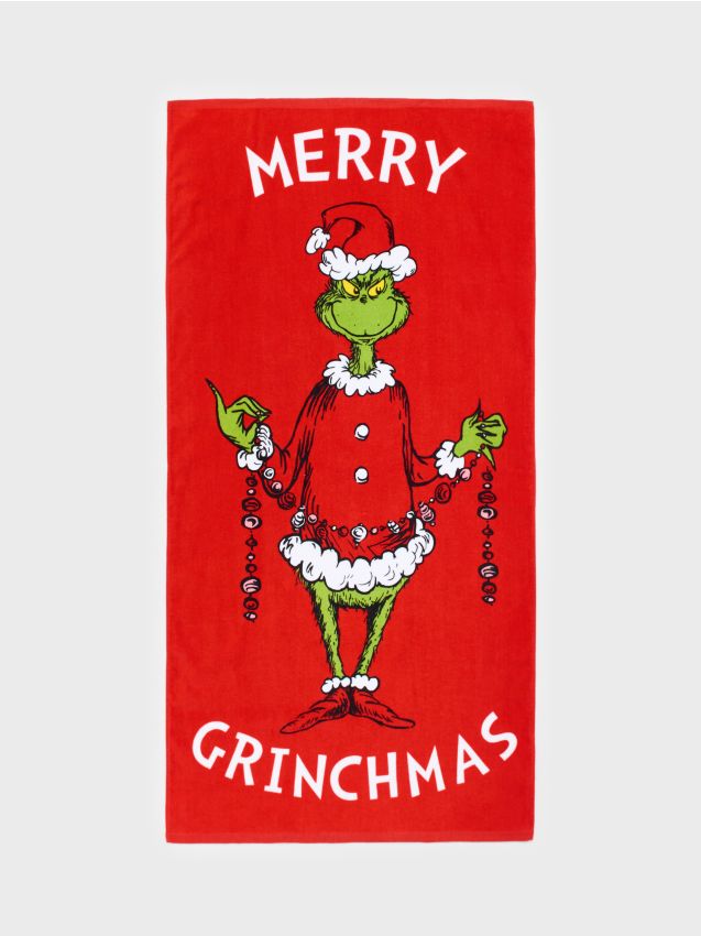 Sinsay - Bavlnený uterák Grinch - červená