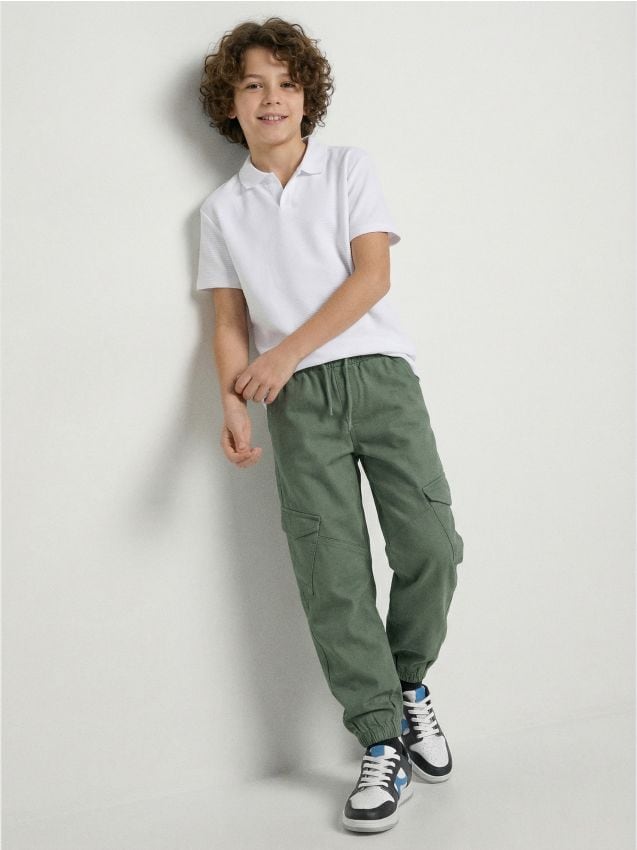 Sinsay - Jeansy jogger - zielony