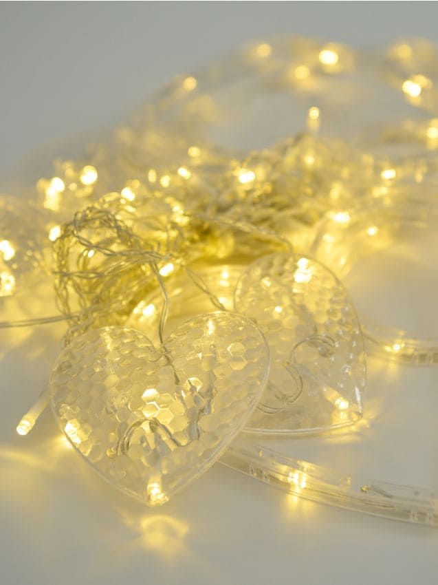 Sinsay - LED svetielka srdcia - biela