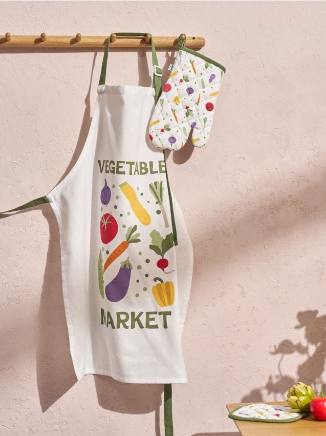 Sinsay - Șorț cu motiv de legume - multicolor