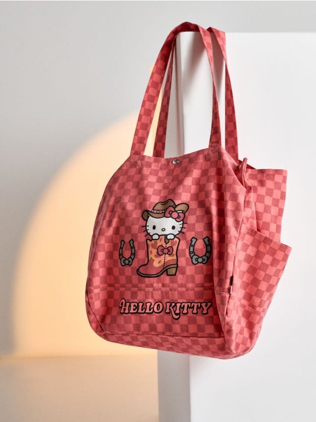 Sinsay - Geantă de cumpărături din material textil Hello Kitty - multicolor