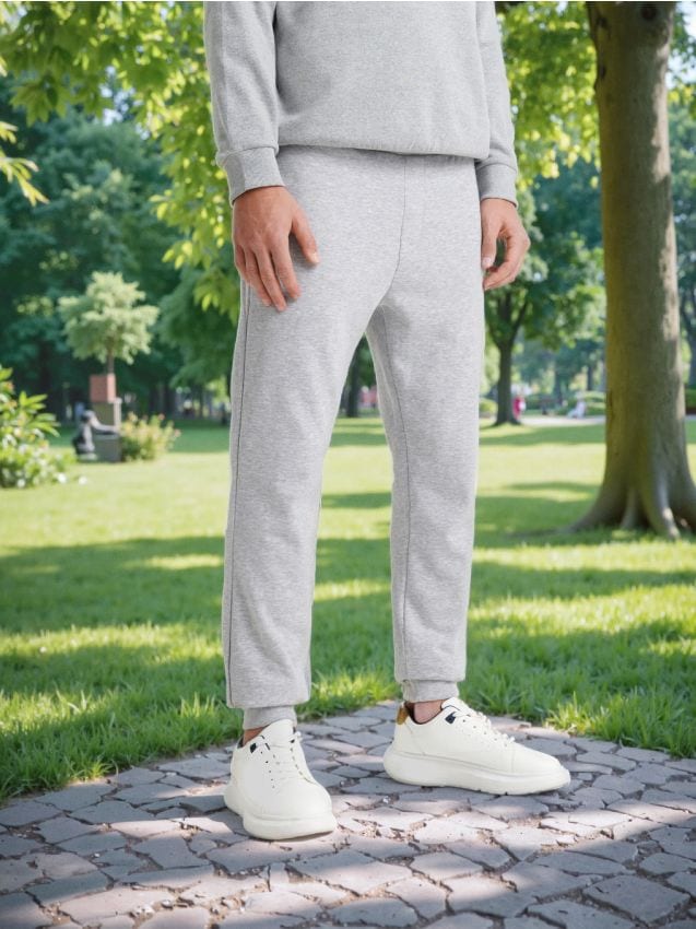 Sinsay - Pantaloni de trening slim jogger - gri deschis
