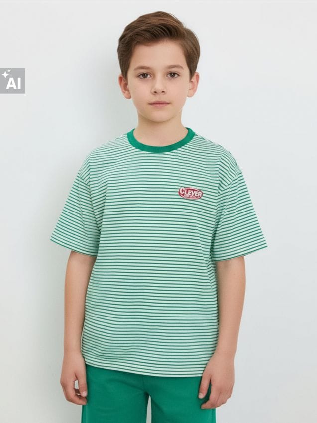 Sinsay - Tricou cu mânecă scurtă - verde