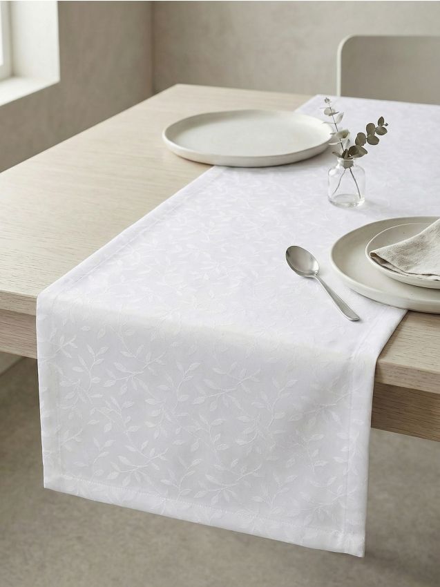 Sinsay - Traversă de masă cu model botanic - crem