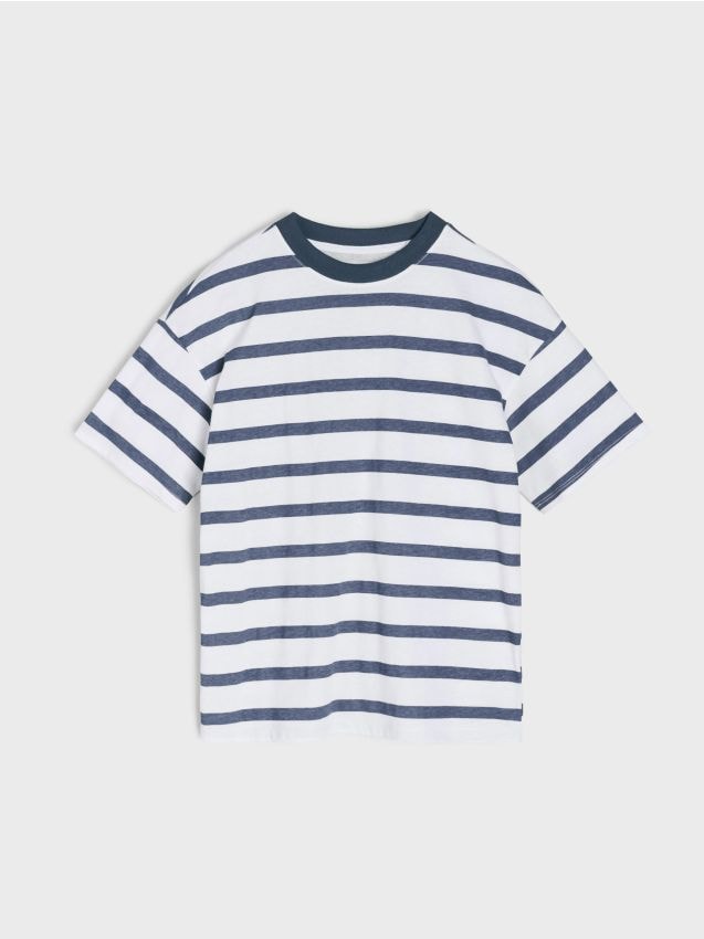 Sinsay - Tricou din bumbac în dungi - multicolor