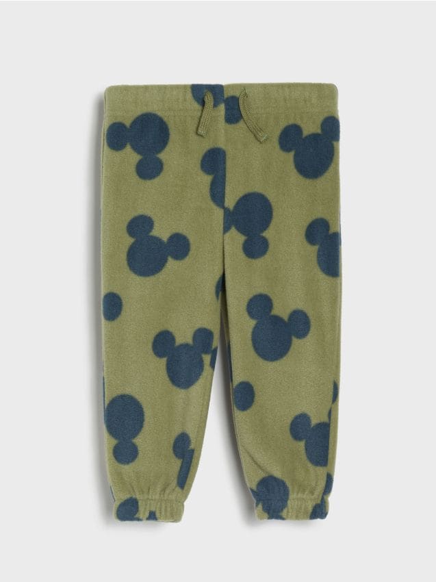 Sinsay - Pantaloni cu model Mickey - verde-oliv deschis