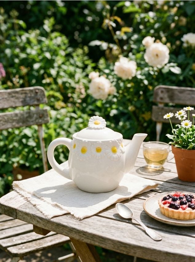 Sinsay - Ulcior cu motiv margarete - alb