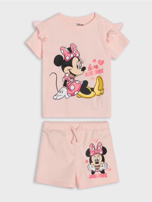 Sinsay - Комплект Тениска И Къси Панталони Minnie Mouse