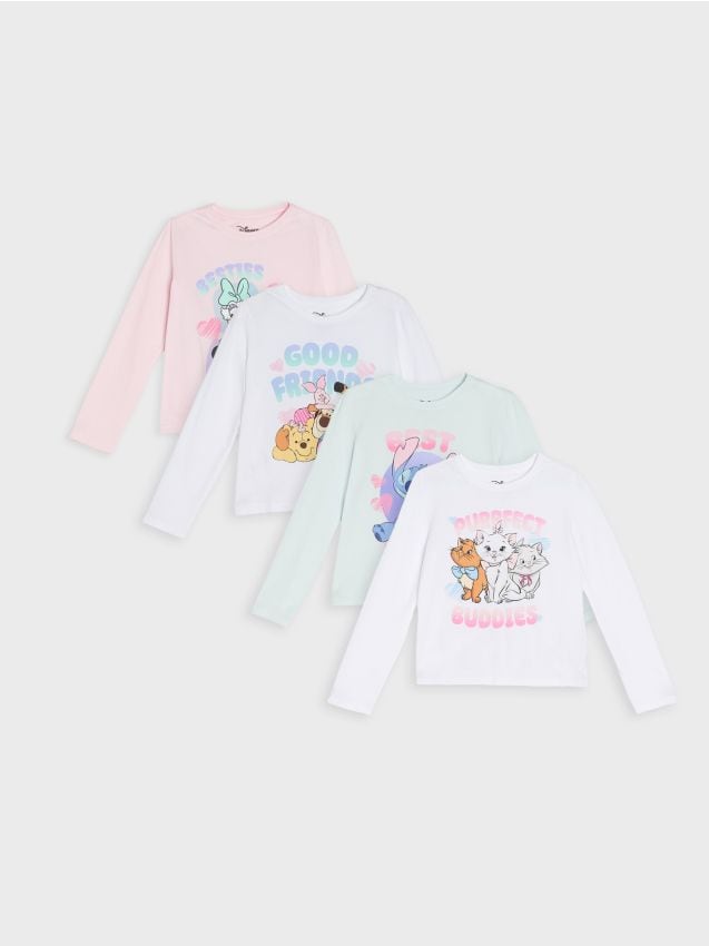 Sinsay - Bavlnená košeľa s potlačou 4 pack Disney - viacfarebná