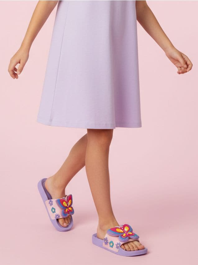Sinsay - Papuci cu fluture 3D - lavand