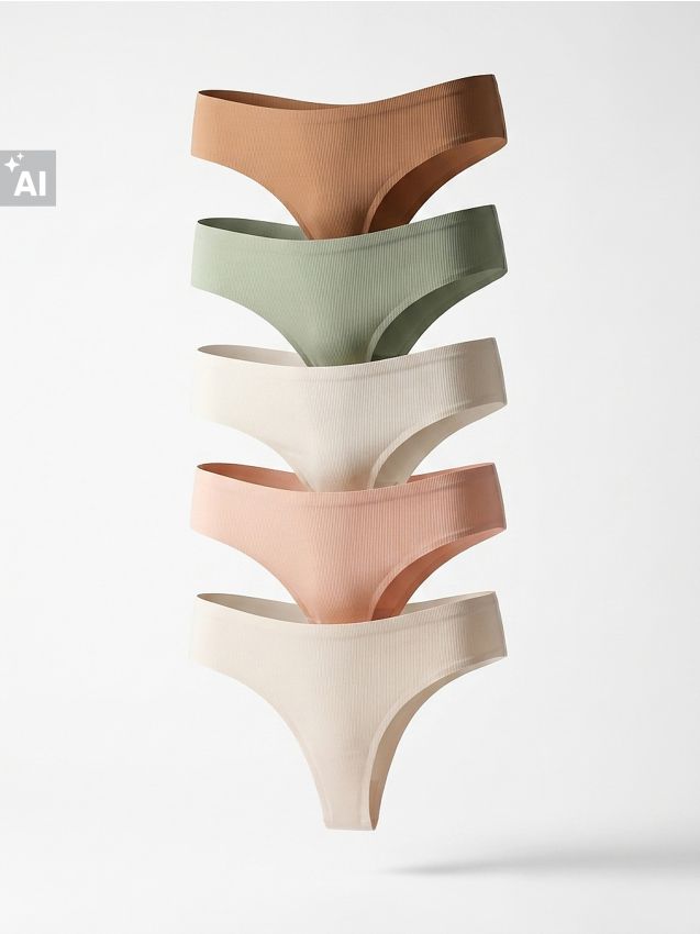 Sinsay - Chiloți brazilieni striați 5 pack - multicolor