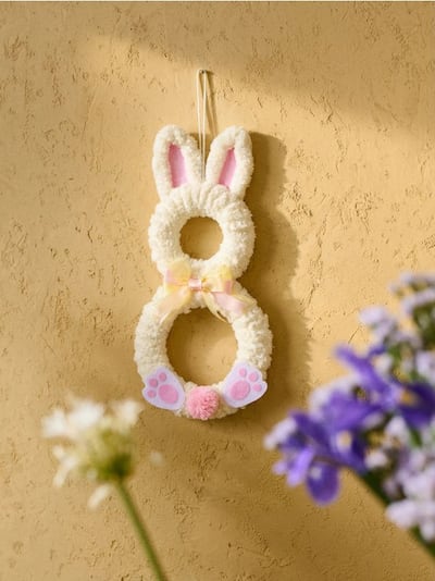 Κρεμαστή πασχαλινή διακόσμηση με μοτίβο λαγουδάκι