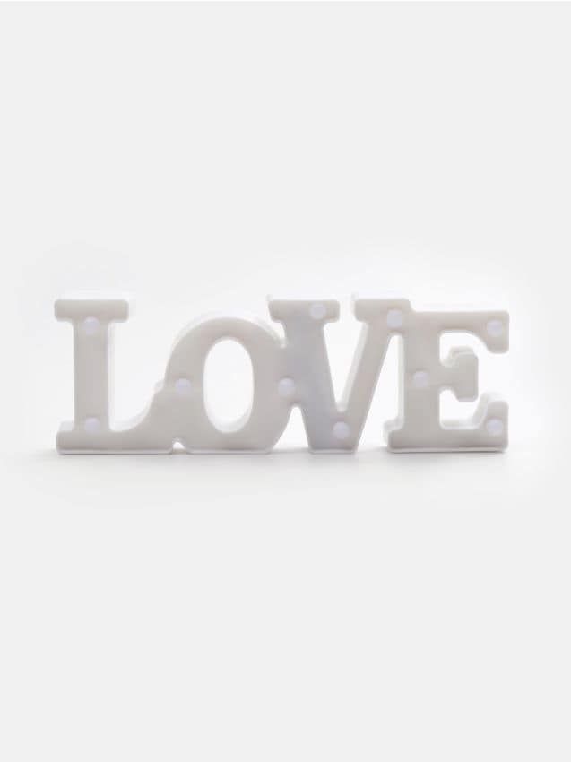 Sinsay - Decorațiune luminoasă LED LOVE - alb