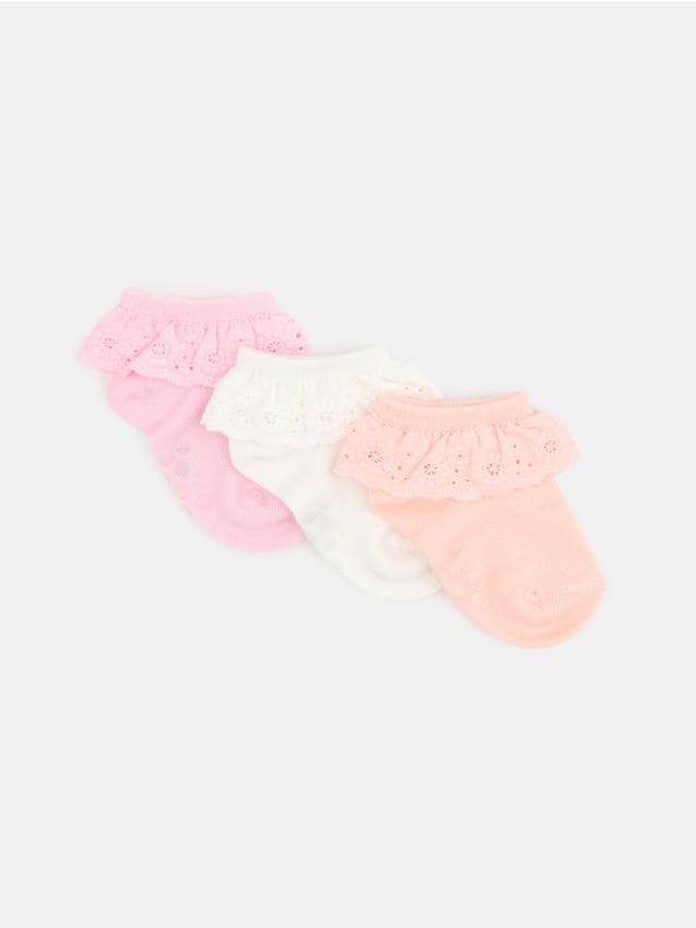 Sinsay - Șosete cu volan 3 pack - multicolor