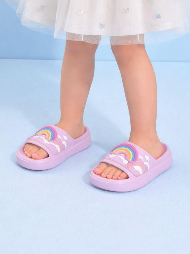 Sinsay - Papuci cu motiv curcubeu - roz