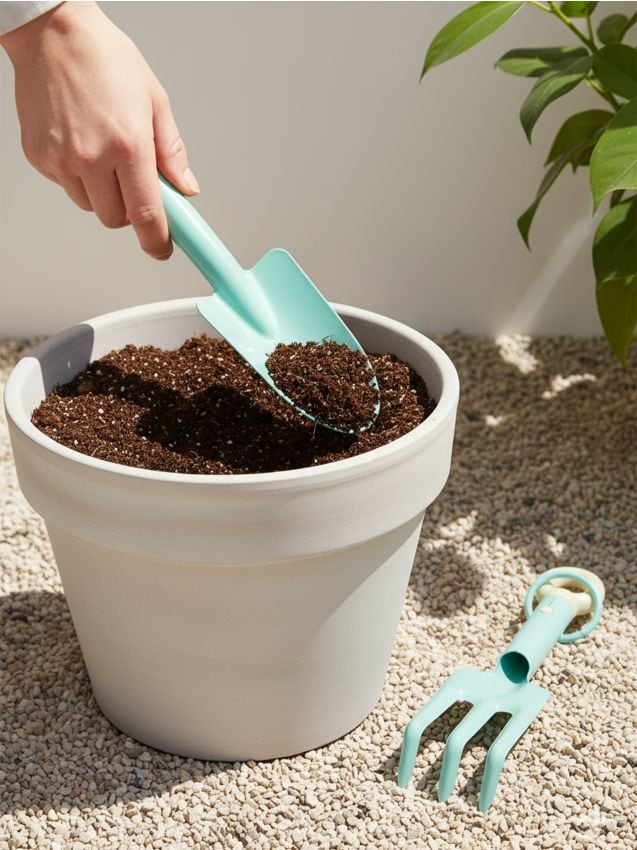 Sinsay - Set: lopățică și greblă 2 pack - verde-pal