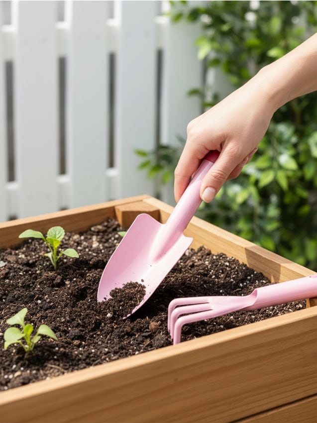 Sinsay - Set: lopățică și greblă 2 pack - roz