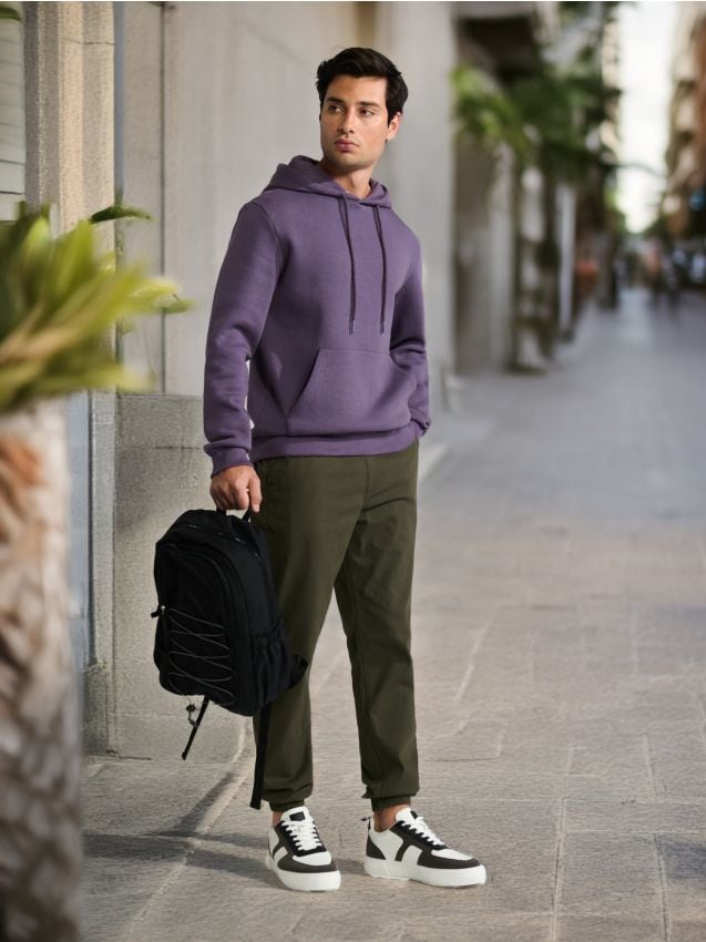 Sinsay - Pantaloni jogger - verde-prăfuit