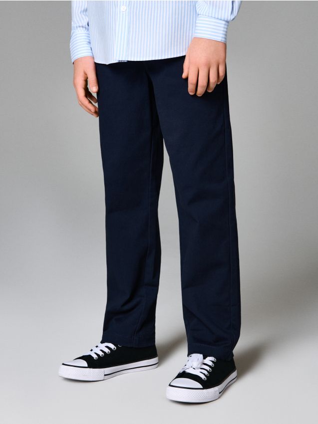 Sinsay - Pantaloni chino eleganți - bleumarin